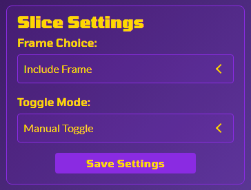 Slice with Frame Mode On